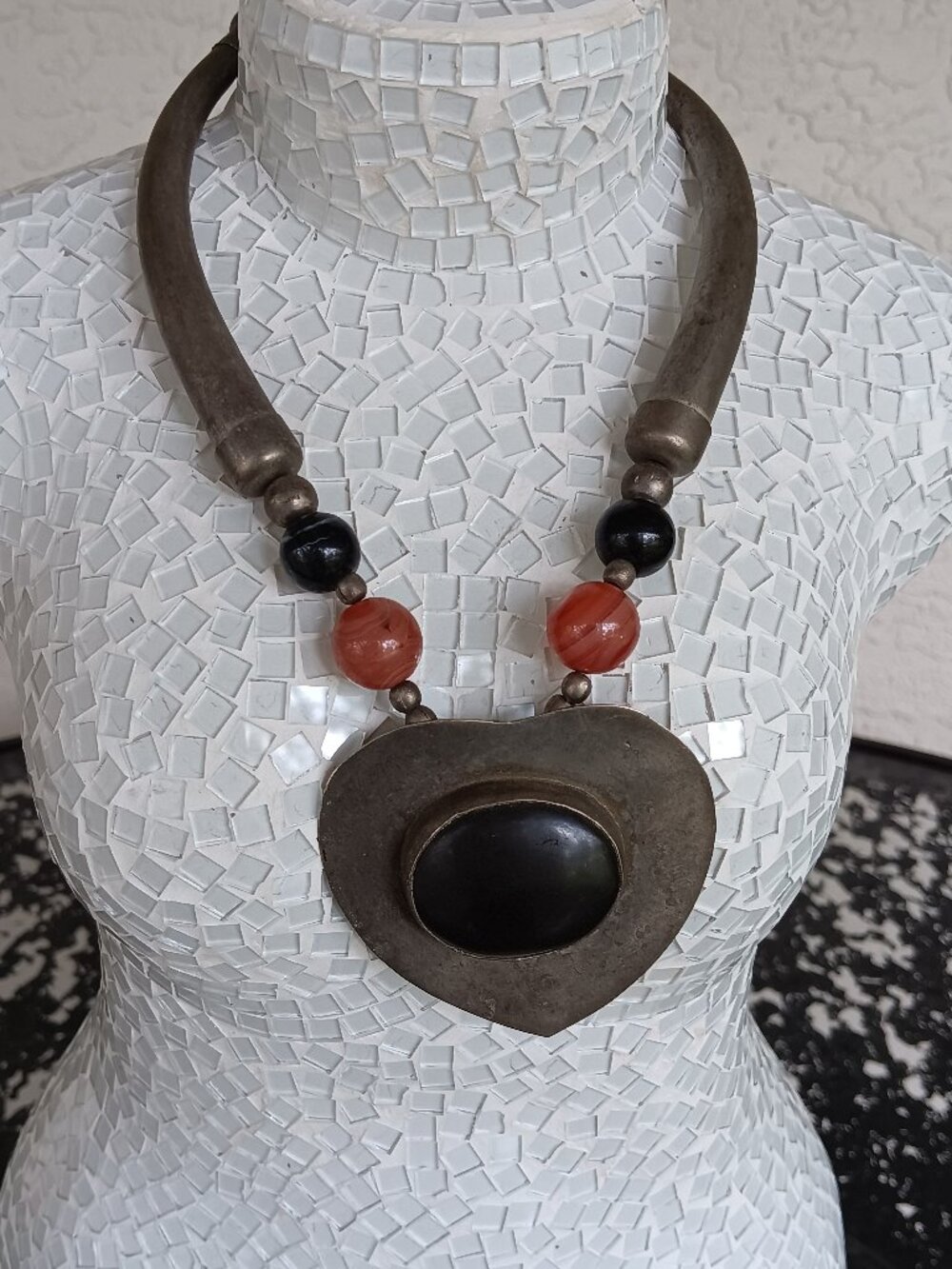 vintage heart necklace